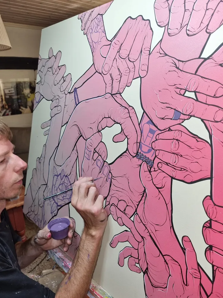 Hands #2 — painting process step 4