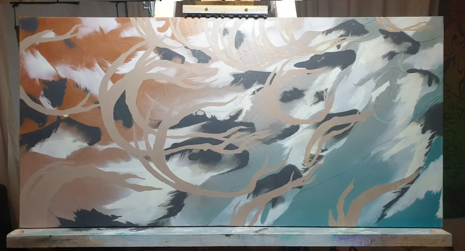 Step ten of the painting process